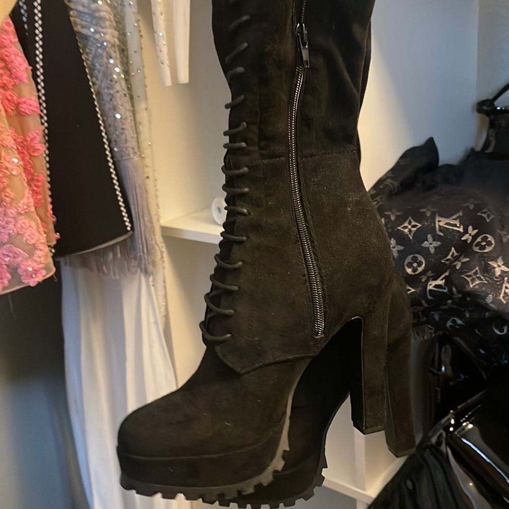 Thigh high nasty gal boots size 7